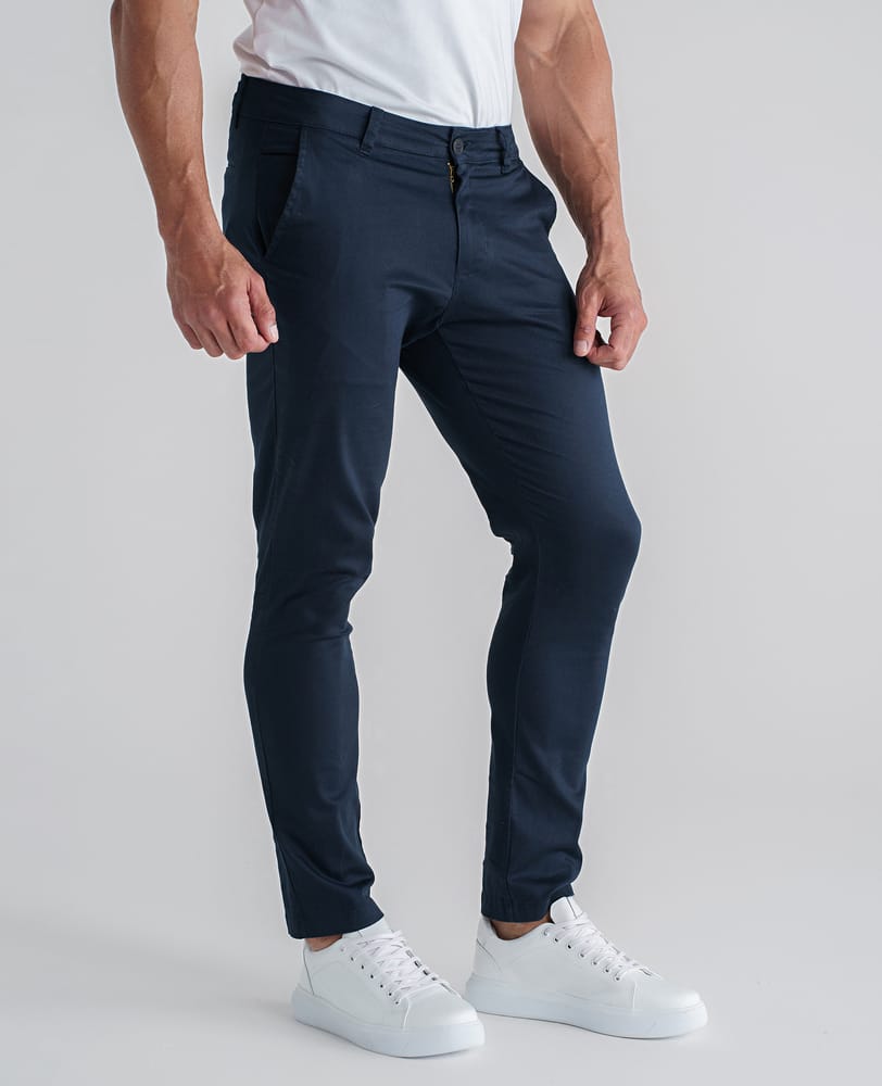 Calça Alfaiataria Brooklyn Sarja Marinho